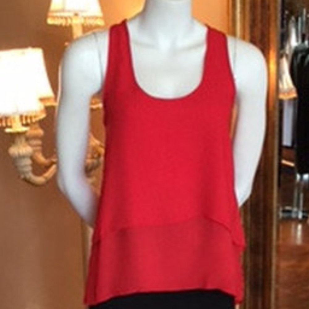 Red Top Lace Back